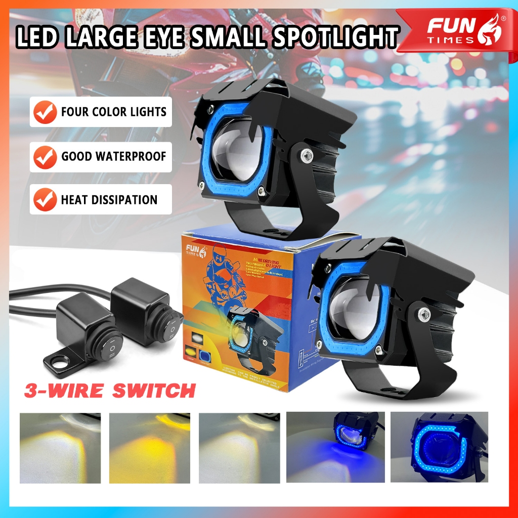 Sd1 ปืนเลเซอร์ 3 สี Mini ขับรถกันน้ํา Hi/Lo ไฟเสริมหมอกสีฟ้า DRL