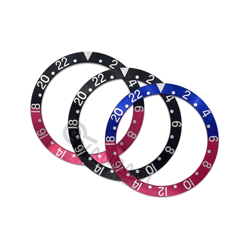 อุปกรณ์เสริมนาฬิกา ปรับให้เข้ากับ GMT16710 Bezel Aluminium Bevel Ring Mouth 37.6 * 30.5MM