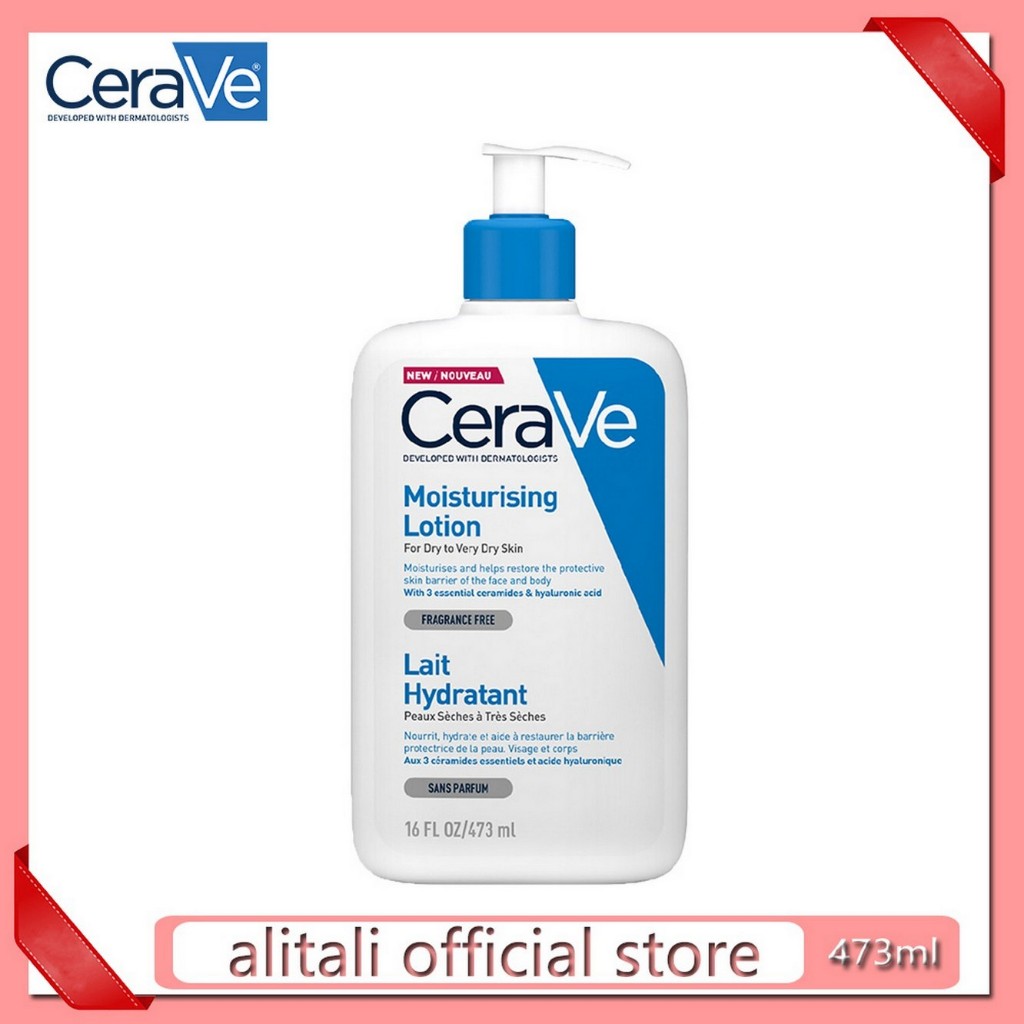 Cerave Moisturisting Lotion 236ml/473ml เซราวี โลชั่นบำรุงผิวหน้าและกาย สำหรับผิวธรรมดา ผิวมัน-ผสม ให้ความชุ่มชื้นและช่วยฟื้นบำรุงปราการปกป้องผิว บางเบา ไม่เหนียวเหนอะหนะ .(มอยเจอร์ไรเซอร์ ครีมบำรุงหน้า ผิวแพ้ง่าย ผิวชุ่มชื้น)