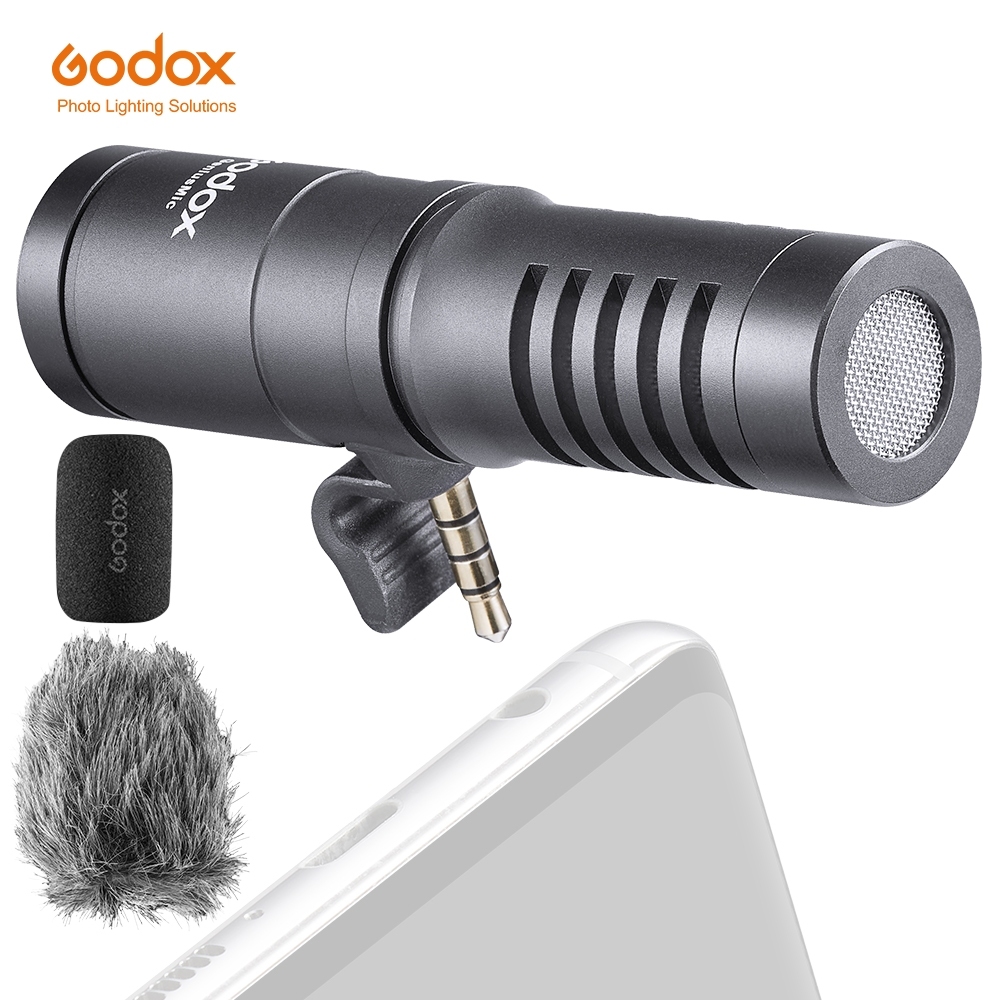 Godox Geniusmic 3.5 มม./type-c ทิศทางที่หัวใจเป็นพิเศษ บันทึกสัมภาษณ์สดมือถือได้รับการเสียบและเล่นอุปกรณ์กันลม