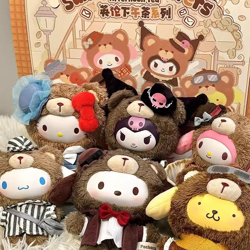ของแท้ toptoy Sanrio Vinyl Plush รุ่นที่สอง British Afternoon Tea Series Mystery Box อินเทรนด์เล่นรูป