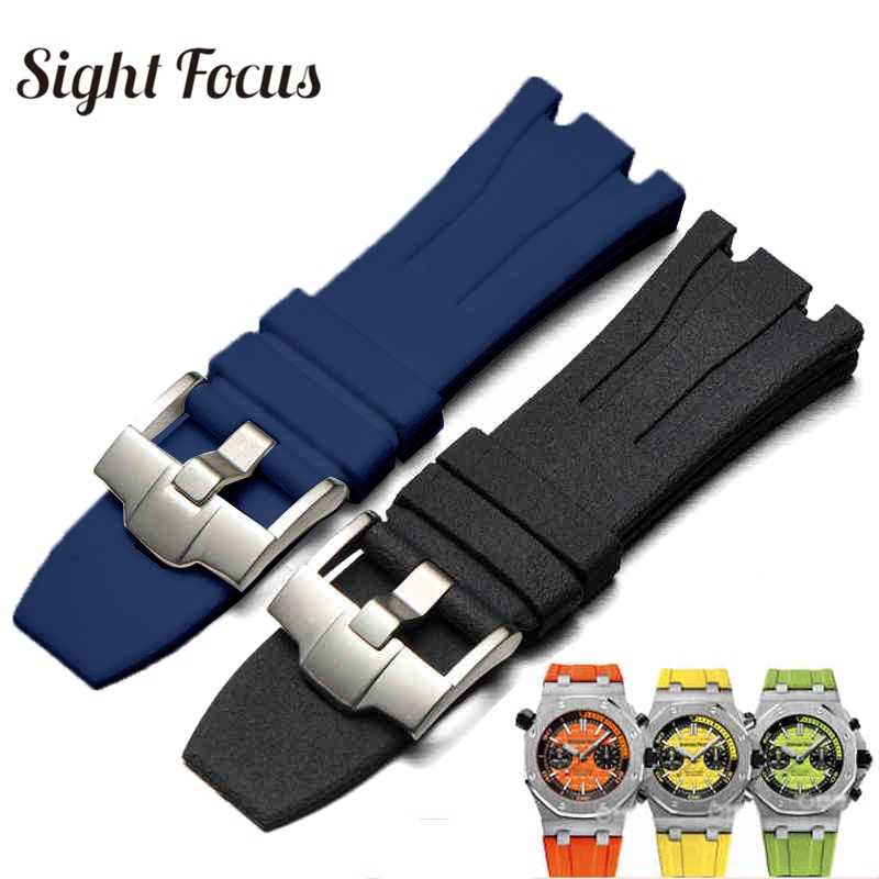 28mm สายนาฬิกายางสําหรับ AP Audemar Piguet Royal Oak Diver Offshore 42MM 26470 , 15703 , 15707 , 257