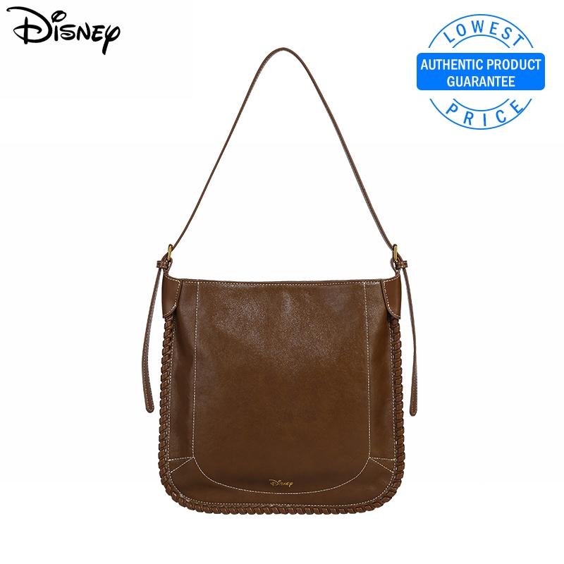 Disney ของแท้ Mickey Co-Branded Series หรูหรา Retro กระเป๋าสะพายอินเทรนด์ Niche Design แฟชั่นขนาดใหญ่-ความจุ Commuter Lad