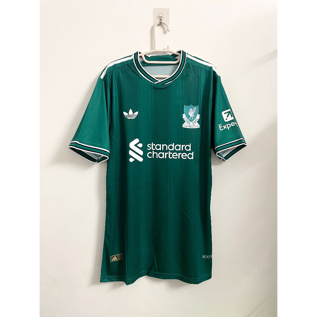 Liver-*pool [เวอร์ชั่น Player] เสื้อฟุตบอลสีเขียวเข้ม S-2XL * คุณภาพสูง * เสื้อยืดกีฬา
