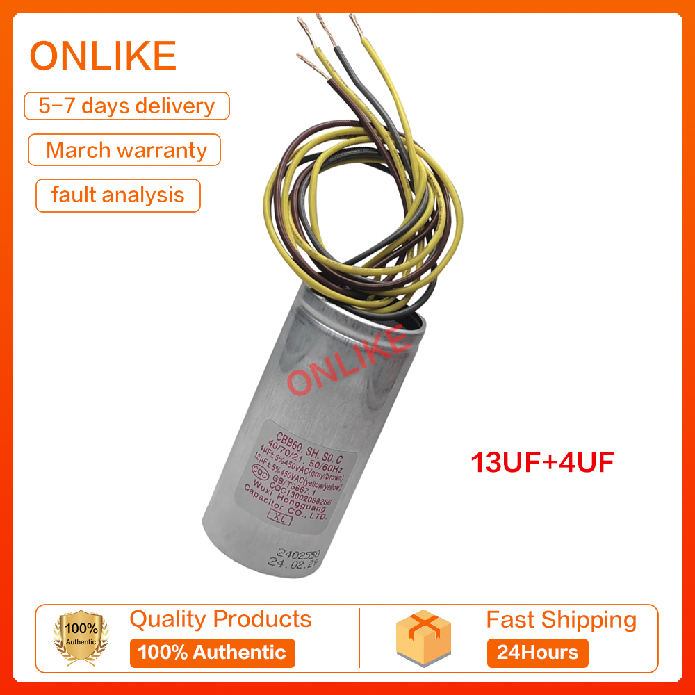 (ต้นฉบับ 100%) HWM100-SX1 / HWM100-SX3 / HWM120-SX3 HAIER 4UF 13UF 2IN1 SPIN WASH CAPACITOR เครื่องซ