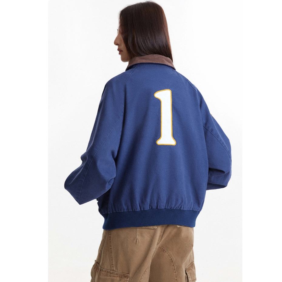 SUIKONE Suicon เสื้อแจ็คเก็ต Harrington ระดับไฮเอนด์สไตล์อเมริกันฤดูใบไม้ร่วงผู้ชายและผู้หญิงเสื้อโค้ทปักลายย้อนยุค — صورة 6