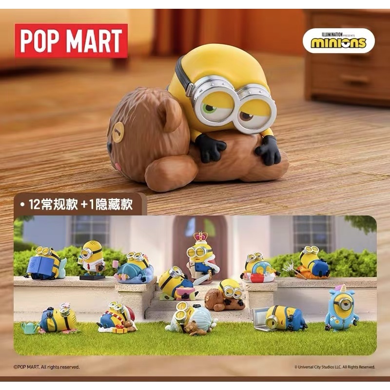 Popmart Bubble Mart Minions Lazy Every Day ซีรีส์กล่องตาบอดมือวัน