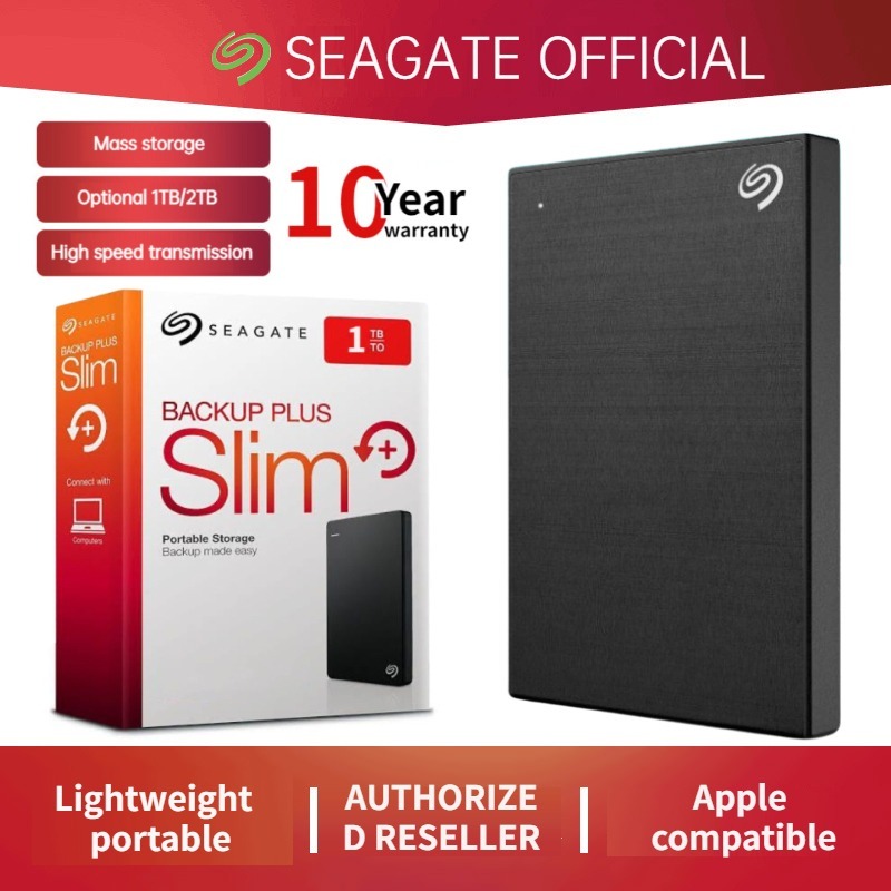 ฮาร์ดไดรฟ์ภายนอก Seagate Original 1TB 2TB One Touch พร้อมรหัสผ่าน USB3.0; การกู้คืนข้อมูลกู้ภัยฟรี