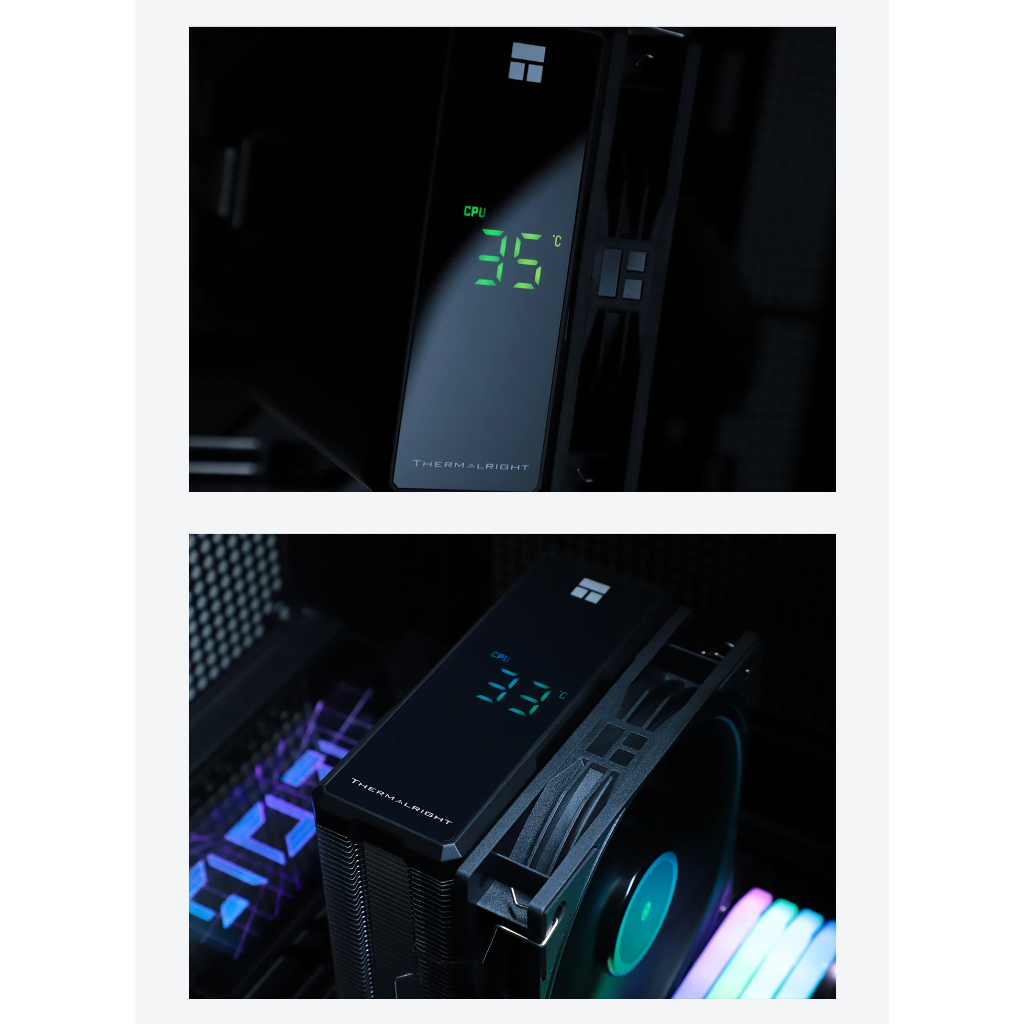 Thermalright TL-AX120 R DIGITAL ARGB CPU Air Cooling หม้อน้ํา AGHP4.0/4 ท่อความร้อนรองรับ CPU ฮีทซิงค์แชสซี LGA1851/1700/115X/1200/AM5/AM4