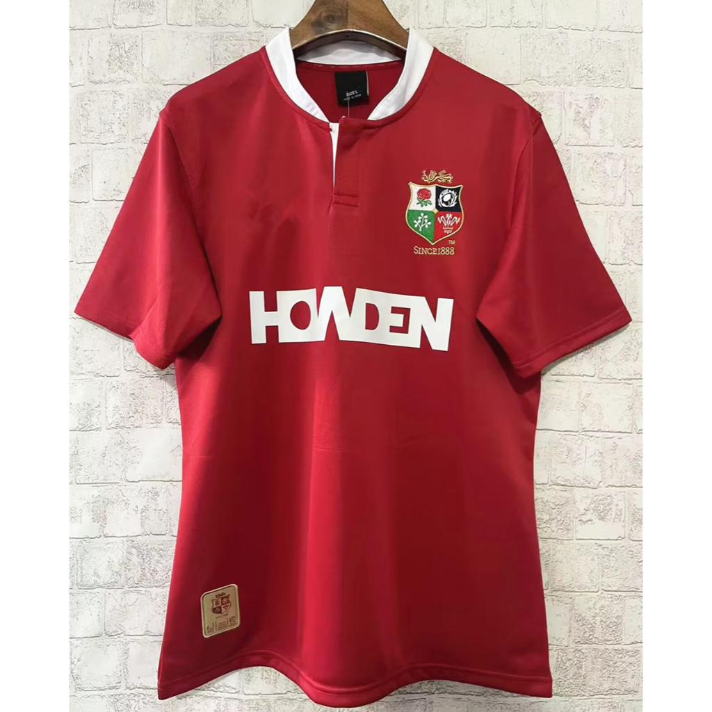 2025 Lions RUGBY JERSEY รูปแบบใหม่ LIONS เสื้อรักบี้ เสื้อกล้ามกางเกงขาสั้น