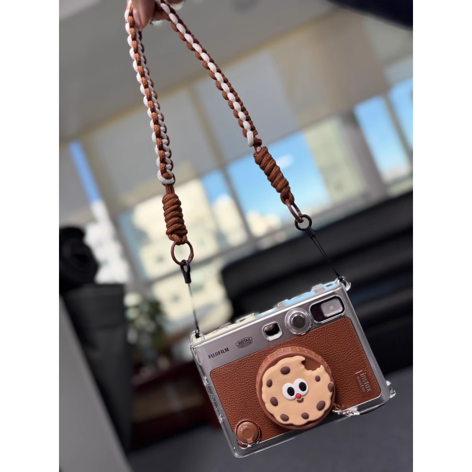 ภาพประกอบหลายสีเหมาะสําหรับ Fujifilm Instax Mini Evo พร ้ อมฝาครอบเลนส ์ ซิลิโคนป ้ องกันกล ้ องการ ์ ตูน