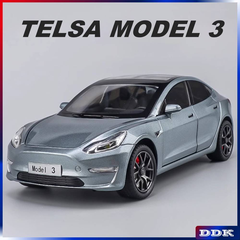 1:24 TESLA MODEL3 รถโมเดลDiecastรถของเล่นโลหะเด็กเพื่อนเด็กของขวัญคริสต์มาส