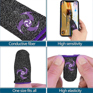 Hy Gaming Finger Sleeve Nano Fiber Breathable Sweatproof Gaming Thumb ถุงมือบางสําหรับ Pubg
