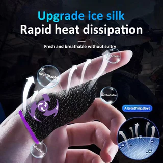 Hy Gaming Finger Sleeve Nano Fiber Breathable Sweatproof Gaming Thumb ถุงมือบางสําหรับ Pubg