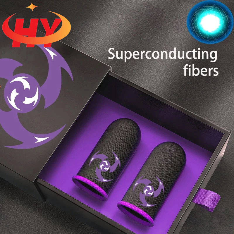 Hy Gaming Finger Sleeve Nano Fiber Breathable Sweatproof Gaming Thumb ถุงมือบางสําหรับ Pubg