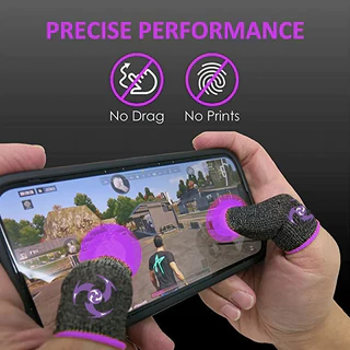 Hy Gaming Finger Sleeve Nano Fiber Breathable Sweatproof Gaming Thumb ถุงมือบางสําหรับ Pubg