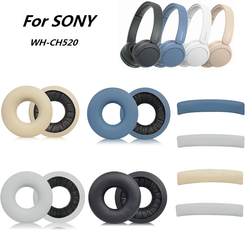 แผ่นรองหูฟังสําหรับ SONY WH-CH520 เปลี่ยนคุณภาพสูง earmuff หมอนแถบคาดศีรษะเบาะ