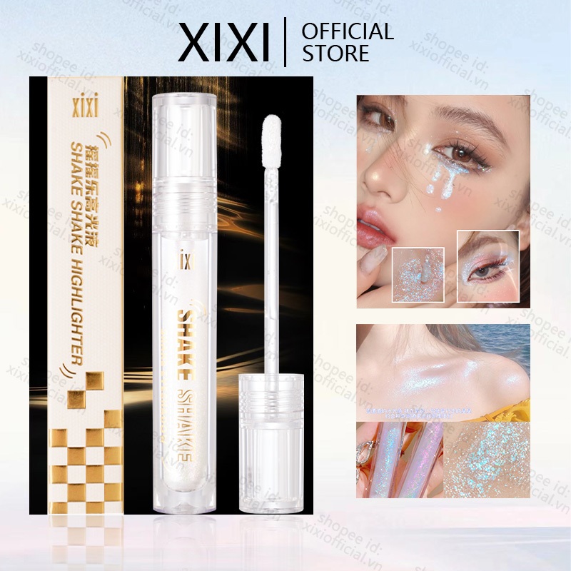 Xixi Liquid Highlighter แต่งหน้า Moisturizing Face Luminizer Smooth Liquid Shine Shimmer Glow Foundation Glitter Body แต่งหน้า NO.D439