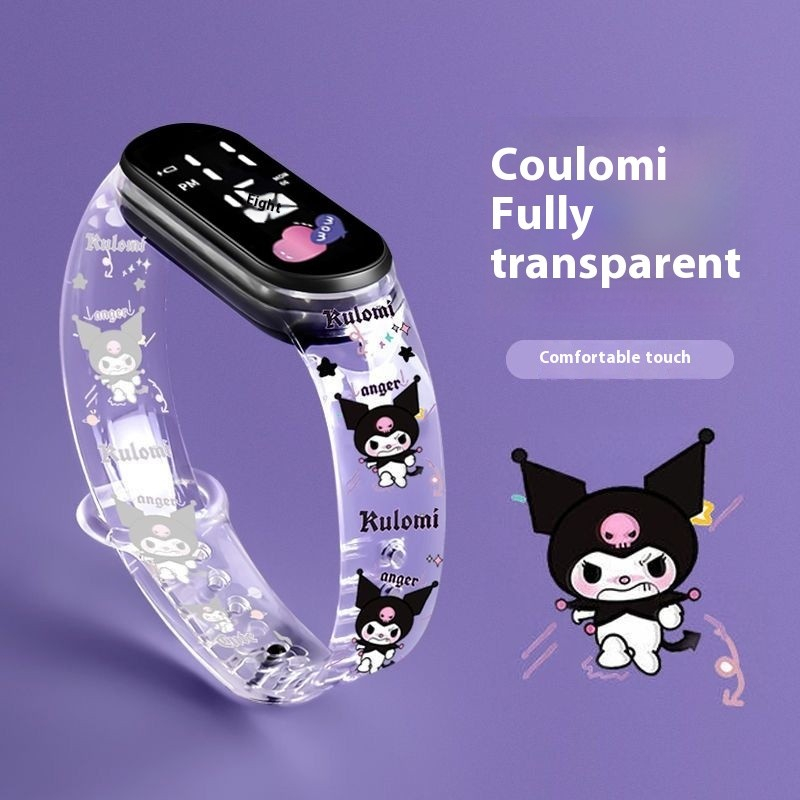 🕒✨【นาฬิกาคุโรมิ】ดิจิตอลเด็กสไตล์การ์ตูนสว่างไฟ+กันน้ํา ขนาดกะทัดพกพาสะดวก ช่วยเสริมทักษะการจัดเวลาและความอดทน 🌟 ของขวัญวันเกิดสำหรับเด็ก 6-12 ปี 🌟