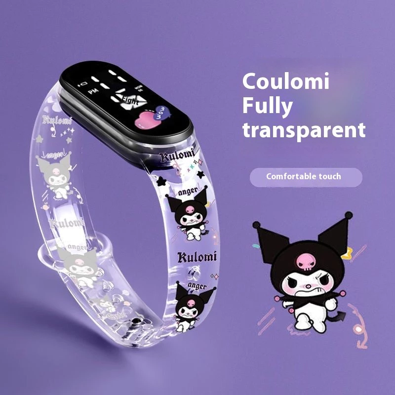 🕒✨【นาฬิกาคุโรมิ】ดิจิตอลเด็กสไตล์การ์ตูนสว่างไฟ+กันน้ํา ขนาดกะทัดพกพาสะดวก ช่วยเสริมทักษะการจัดเวลาและความอดทน 🌟 ของขวัญวันเกิดสำหรับเด็ก 6-12 ปี 🌟