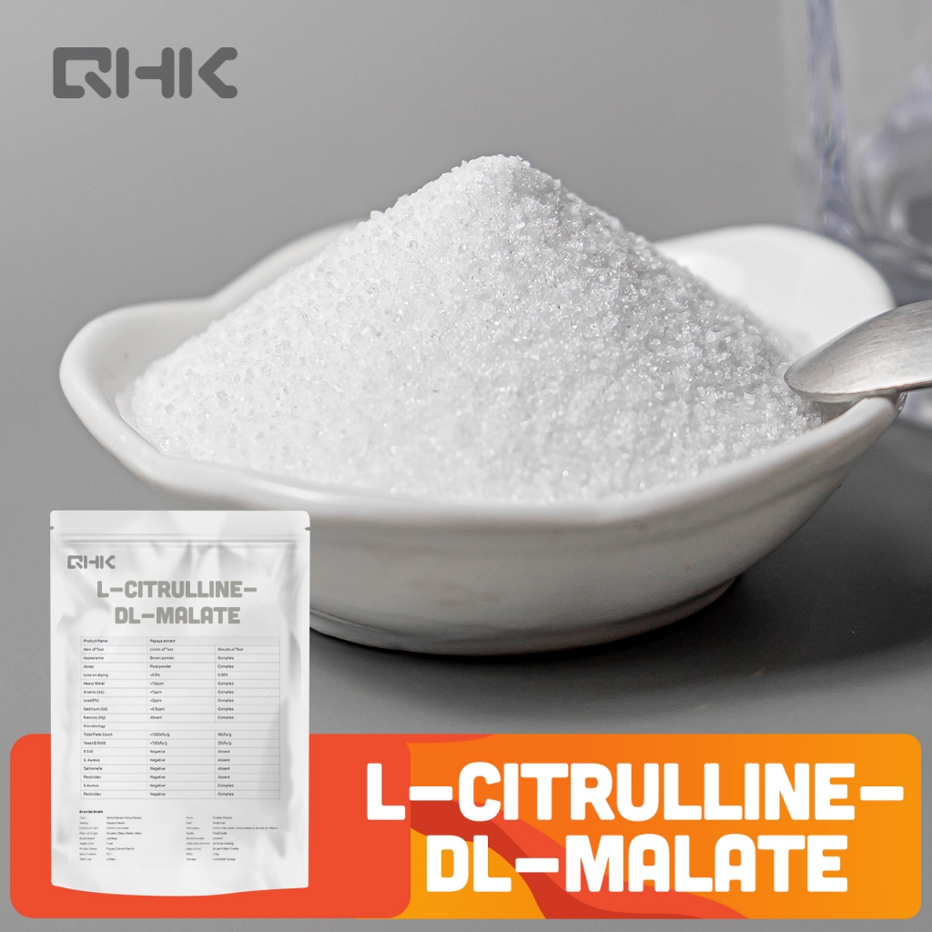 จัดหา L-Citrulline DL-Malate 1:1 2:1 อาหารเสริมออกกําลังกายสําหรับความอดทน, ลดความเมื่อยล้า, และ Boost Performance