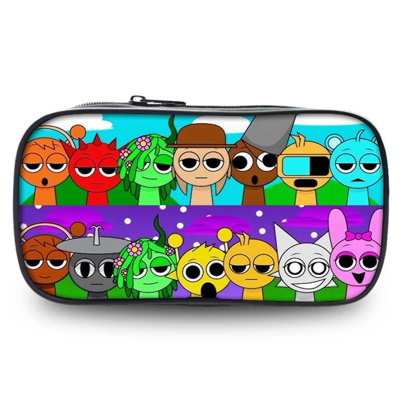 Sprunki Incredibox pencil case Zoonomaly กล ่ องดินสอ ถุงเก ็ บกล ่ องเครื ่ องเขียนสําหรับนักเรียน