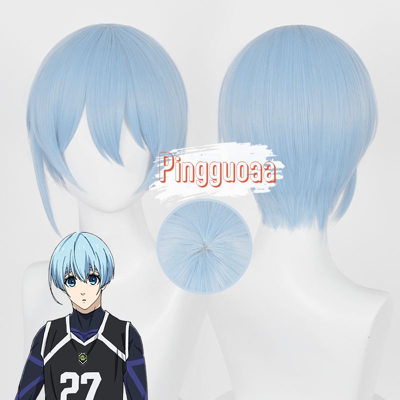 【Manmei】Blue Lock Yo Hiori Cosplay Wig 28cm Short Heat Resistant Synthetic Halloween Party Wigs