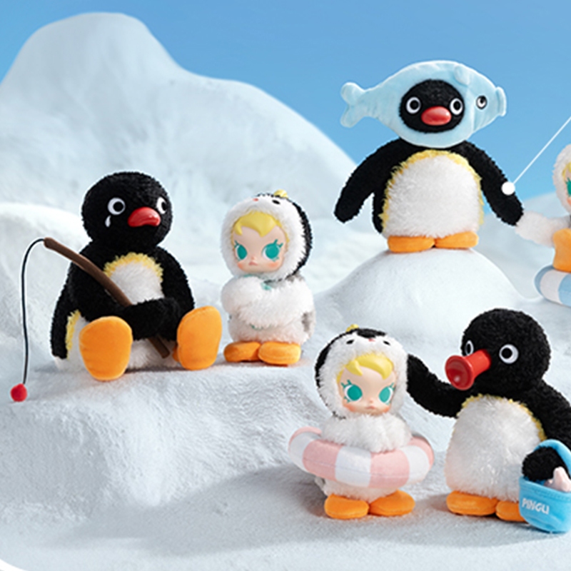 Bingo‘ Selected Trendy Figures MOLLY Baby Molly X PINGU Happy Fishing Vinyl plush random box