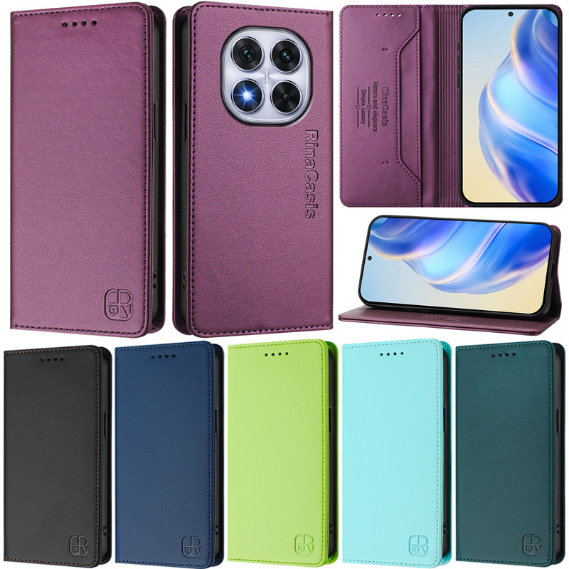 หรูหราสําหรับ Xiaomi 15 Pro 14T Pro Poco F6 5G Redmi A3 13 4G 14C หมายเหตุ 14 5G หมายเหตุ 14 Pro 5G แม่เหล็กล็อคกระเป๋าสตางค์หนัง PU ฝาครอบกรณี
