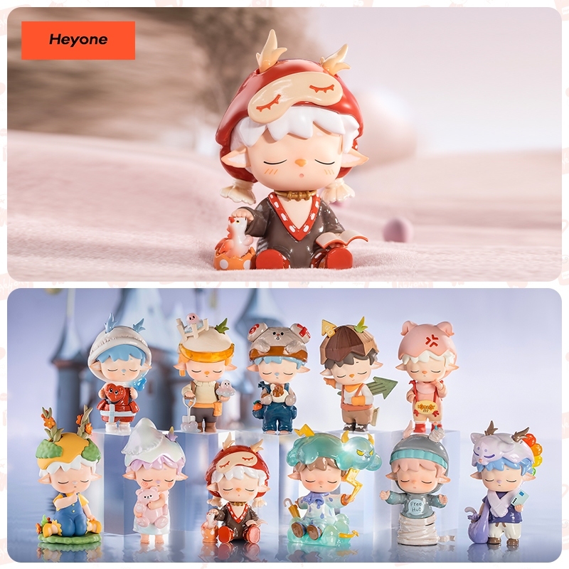 Heyone MIMI STRANGE FRIEND Mystery Box Blind Box Action รูปน่ารักของขวัญ-เต็มกล่อง 10 ชิ้น