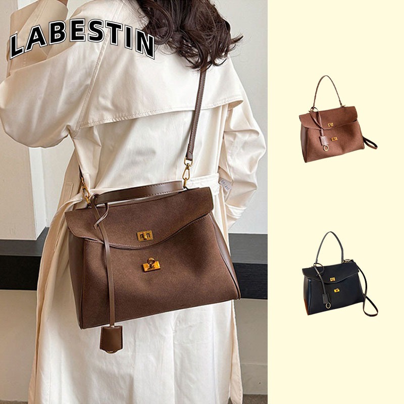 LABESTINผู้หญิงใหม่สบาย ๆ เดินทางความจุขนาดใหญ่หนัง Frosted กระเป๋าสะพาย