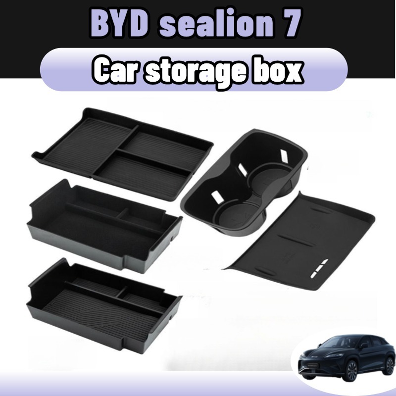Byd sealion 7 กล่องเก็บของ อุปกรณ์จัดระเบียบรถยนต์ กล่องถาดใส่ทิชชู่ กันลื่น ด้านหลังหน้าจอ อุปกรณ์เสริม สําหรับตกแต่งภายในรถยนต์ accessories