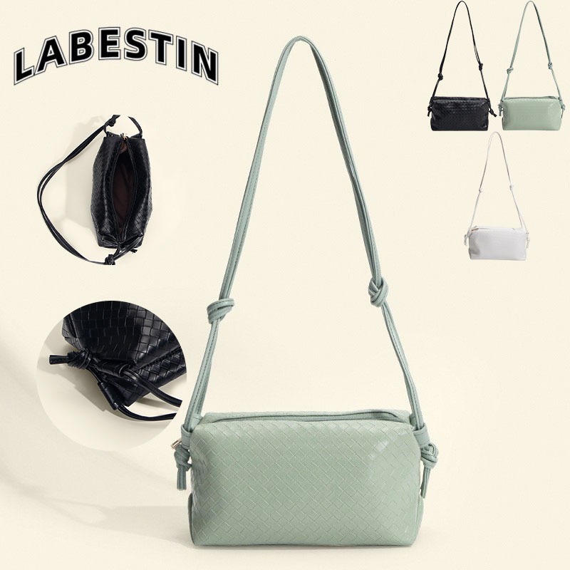LABESTINแฟชั่นทอกระเป๋าสี่เหลี่ยมเล็กๆทุกการแข่งขันไหล่ Crossbody บอสตันกระเป๋า