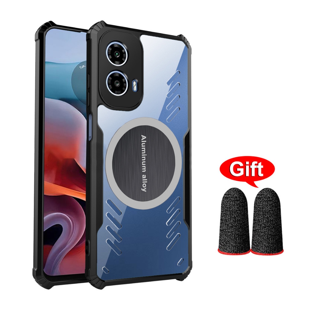 สําหรับ Moto G34 5G กรณี G 34 MotoG34 อลูมิเนียมกระจายความร้อนสําหรับ Moto rola G34 Graphene Cooling