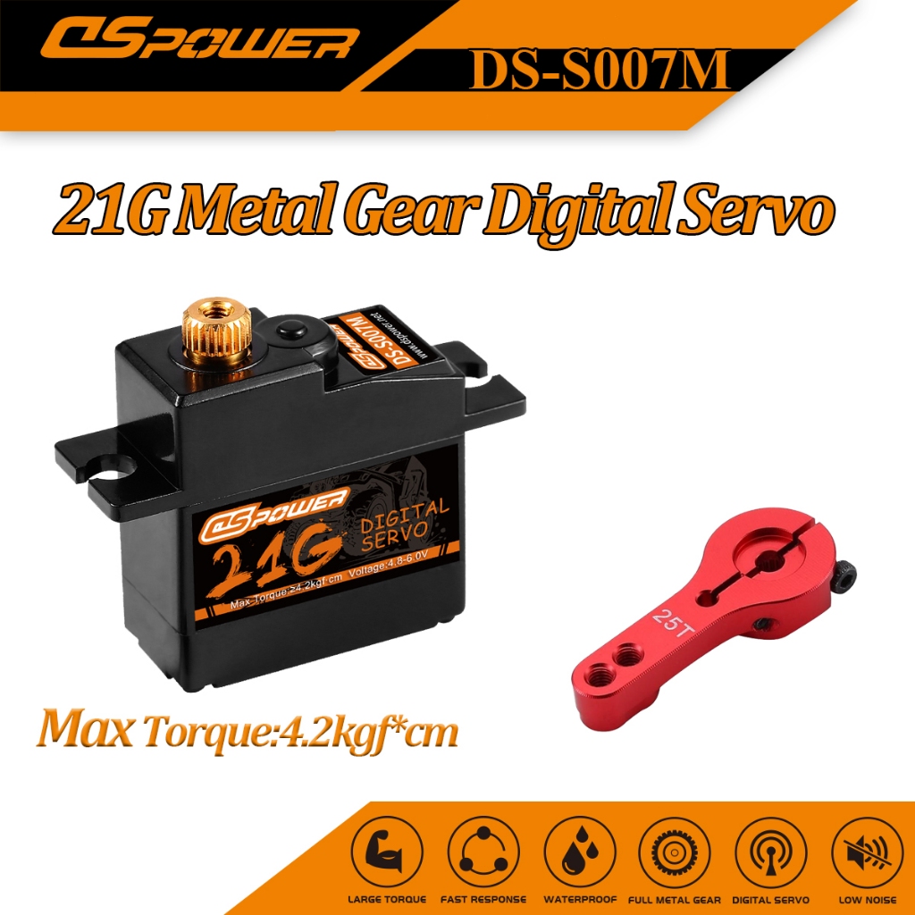(จัดส่ง 24 ชั่วโมง) DSpower 21g กันน้ํา Servo โลหะ 25T โลหะ Servo Arm สําหรับ 1:14 1:12 Rc รถ Slash E-Revo 144001 C24 D12 MN99S MN86 RC หุ่นยนต์เครื่องบิน Wltoys 144001 124002 144002