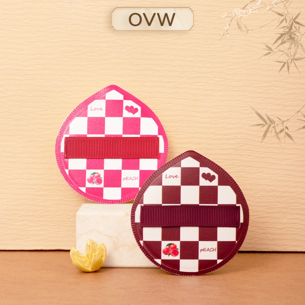 【OVW】 ใหม่ พัฟแป้งฝุ่น ผ้าฝ้าย ขนาดใหญ่ เป็นมิตรกับผิวแห้ง และเปียก พร้อมพัฟ ขนาดเล็ก