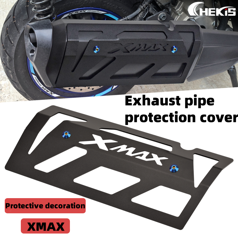 Chekie สําหรับ YAMAHA XMAX300 XMAX250 XMAX 250 300 2018-2024 ดัดแปลงท่อไอเสียฝาครอบป้องกันตกแต่งอุปกรณ์เสริม