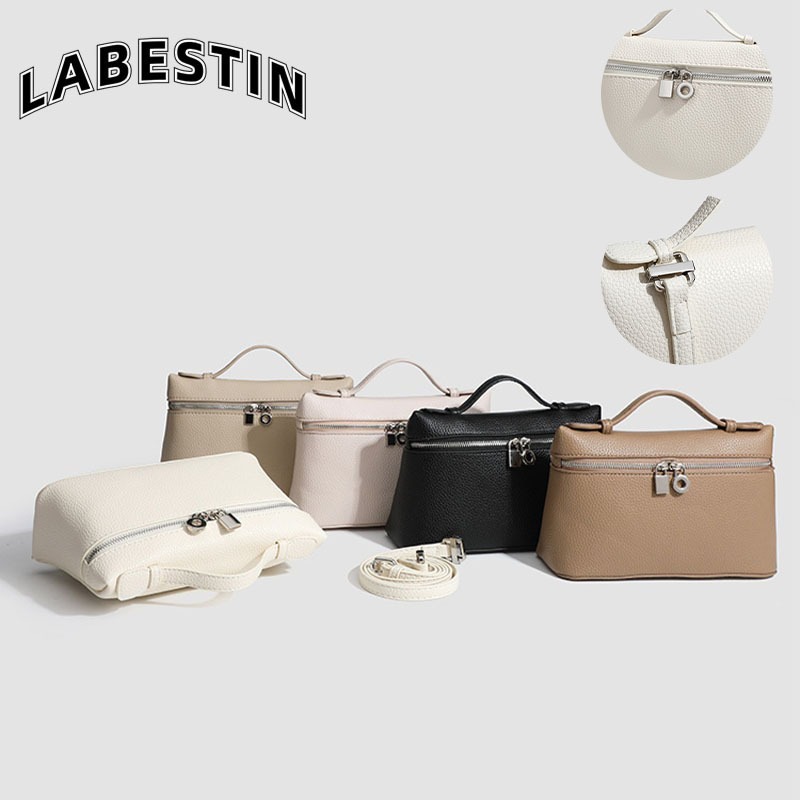 LABESTINกระเป๋าสุภาพสตรีออกแบบใหม่มัลติฟังก์ชั่ลิ้นจี่ลวดลายเรียบง่ายหนังนุ่มไหล่เดียวกระเป๋าสะพาย