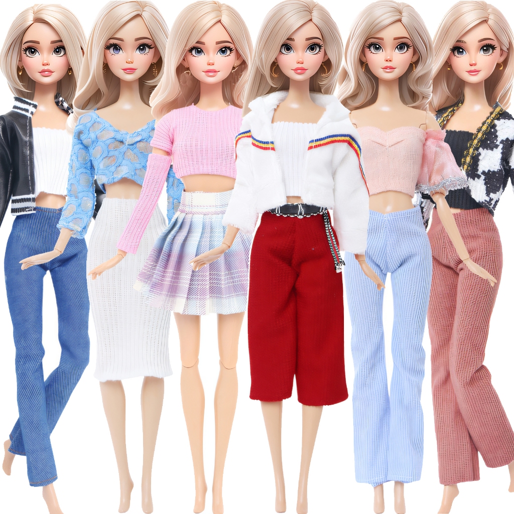 1/6 ตุ๊กตาสาวเสื้อผ้าคุณภาพสูงแฟชั่นชุดเสื้อผ้าสําหรับ 11.5 นิ้วตุ๊กตาเด็ก Playhouse ของขวัญ (NO DOLLS)