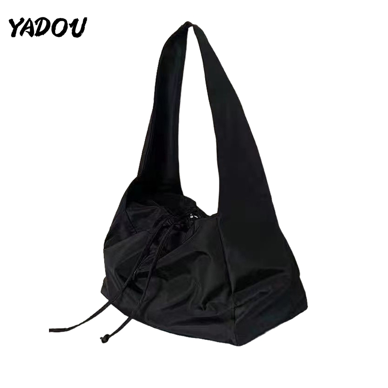 YADOU กระเป๋าผ้าใบเย็นสบายๆเวอร์ชั่นเกาหลีไนลอนความจุขนาดใหญ่ทุกการแข่งขันฮาราจูกุนักเรียนใต้วงแขนกระเป๋า