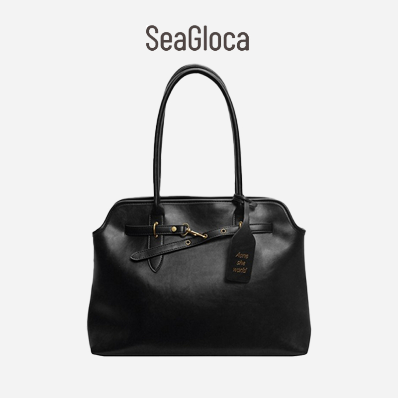 Seagloca Retro Portable Commuter Bag ใหม่กระเป๋าใต้วงแขนเรียบง่าย Advanced Sense กระเป๋าสะพายความจุขนาดใหญ่สําหรับผู้หญิง No.1996