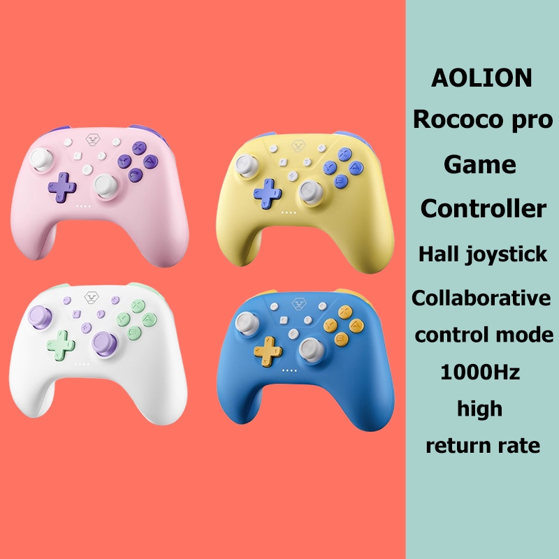 Aolion Nintendo Switch Pro Controller ไร้สาย OLED Bluetooth Gaming Absolute Zero รุ่น PC SteamDouble