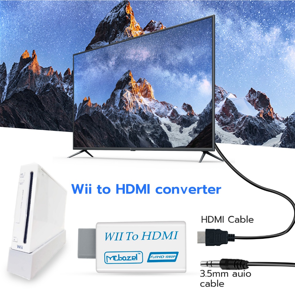 Mcbazel ตัวแปลง Wii เป็น HDMI พร้อมสาย HDMI 1.5 เมตร 1080p - รูปที่ 2