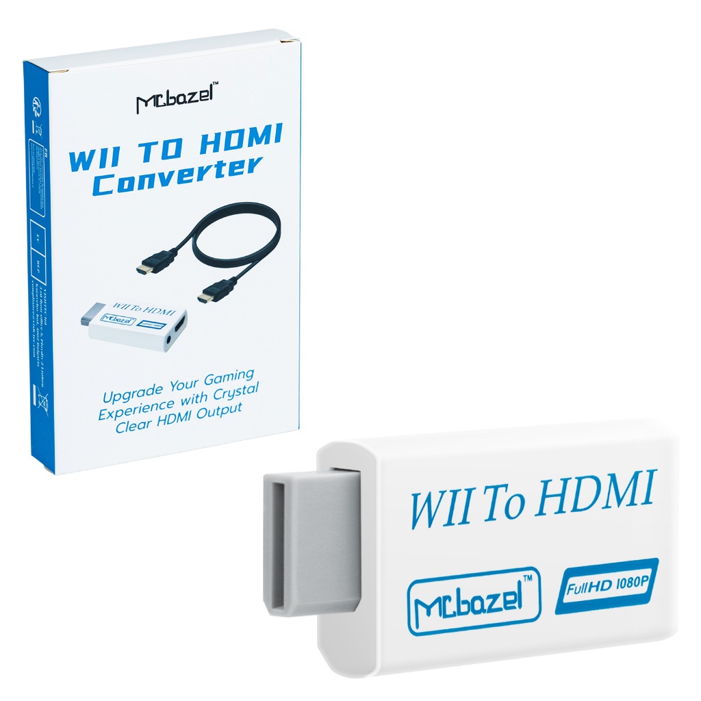 Mcbazel ตัวแปลง Wii เป็น HDMI พร้อมสาย HDMI 1.5 เมตร 1080p