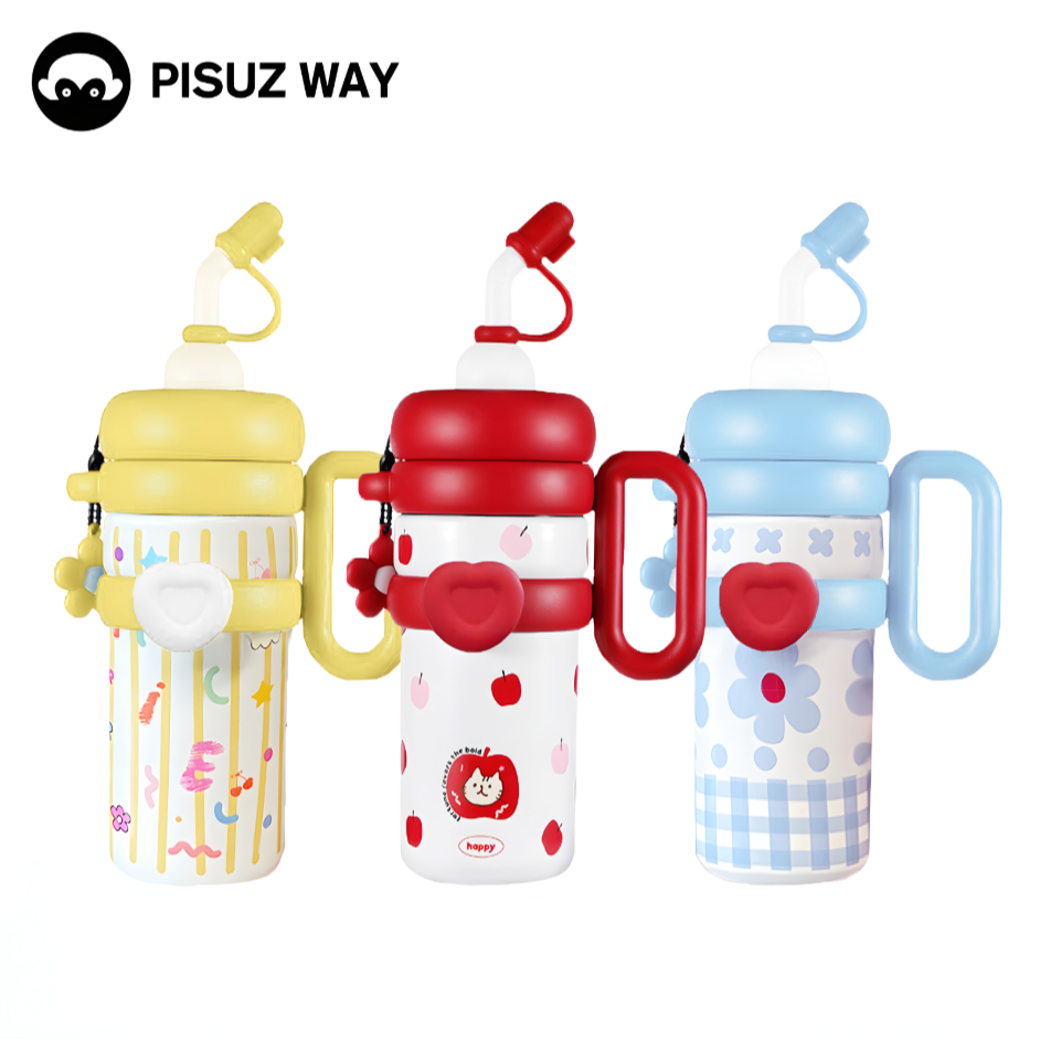 [Pisuz Way]แก้วมัคสแตนเลสความจุขนาดใหญ่ ถ้วยน้ำแข็ง ถ้วยหุ้มฉนวนแบบพกพา ขวดน้ำกีฬากลางแจ้ง 930 มล