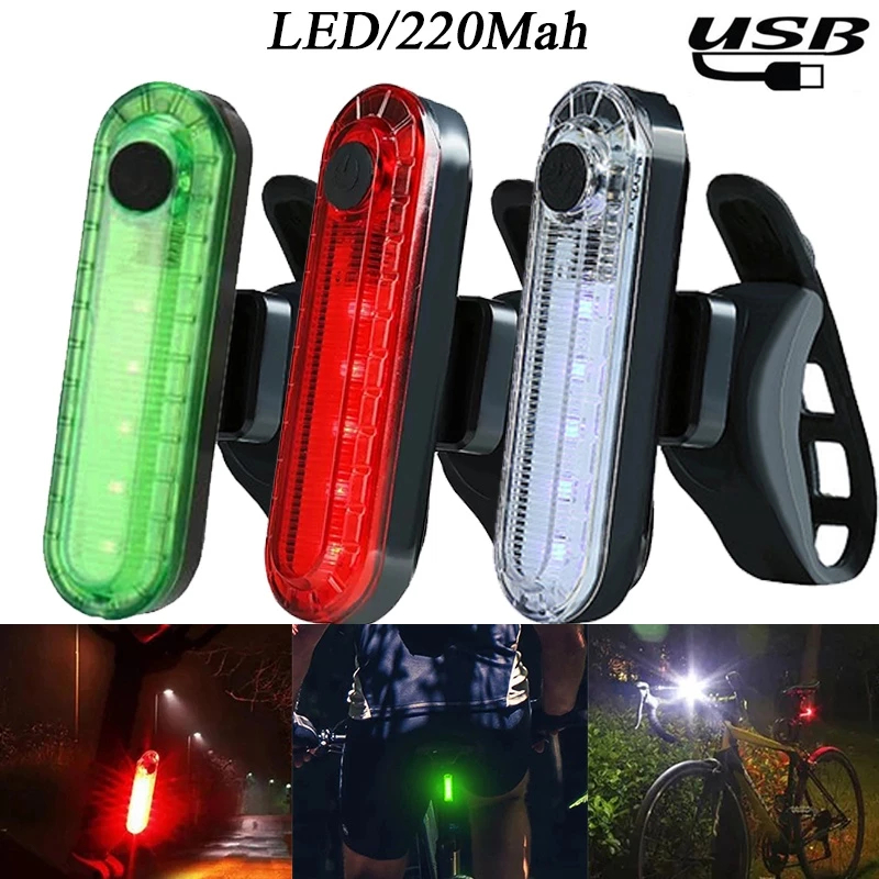 ไฟท้ายจักรยาน ชาร์จ USB สว่างมาก สีแดง ปลอดภัย ติดตั้งง่าย สําหรับหมวกกันน็อค จักรยาน