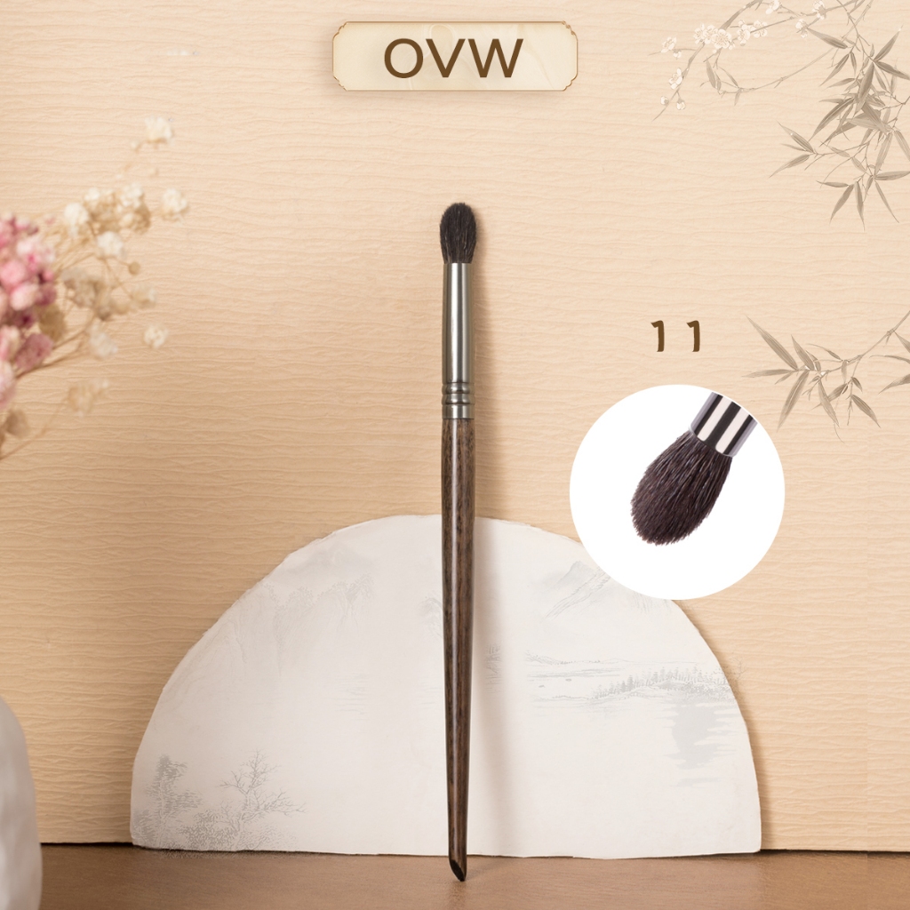 【OVW】 1 ชิ้นขนแพะธรรมชาติผสมแปรงแต่งหน้า XQ11