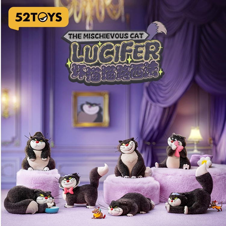 ⚡เตรียมการจัดส่ง⚡52TOYS Disney Bad Cat Cat Lucifer Series Mystery Box