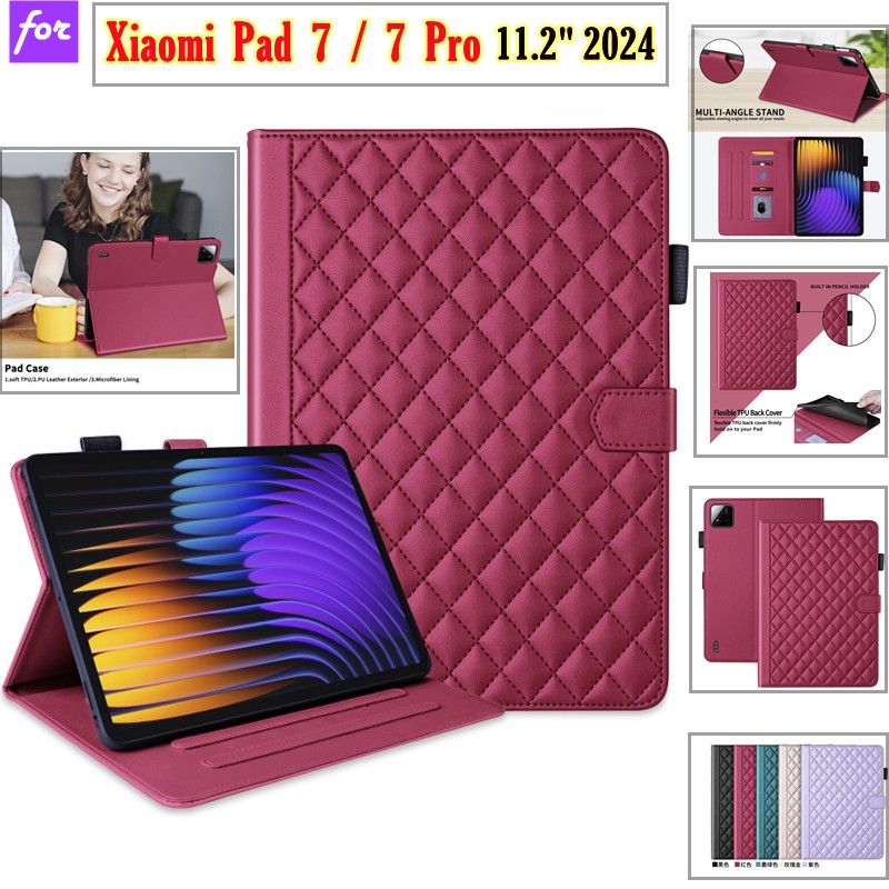 สําหรับ Xiaomi Mi Pad 7 7pro MiPad7 Mipad7pro 11.2" 2024 แท็บเล็ตแฟชั่นเพชรรูปหลายฟังก์ชั่นซองหนังฝา