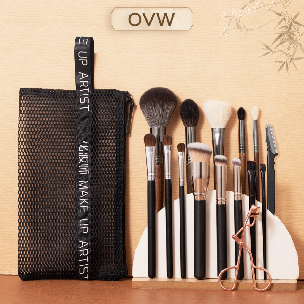 【OVW】 ชุดแปรงแต่งหน้าสำหรับแปรงรองพื้น 15 ชิ้น 【OVW】15TZ + ZW